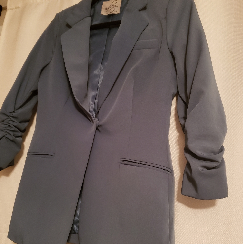 Light Blue Trendy Blazer
